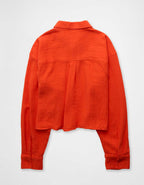 Aerie Good Day Cropped Cover Up Shirt
