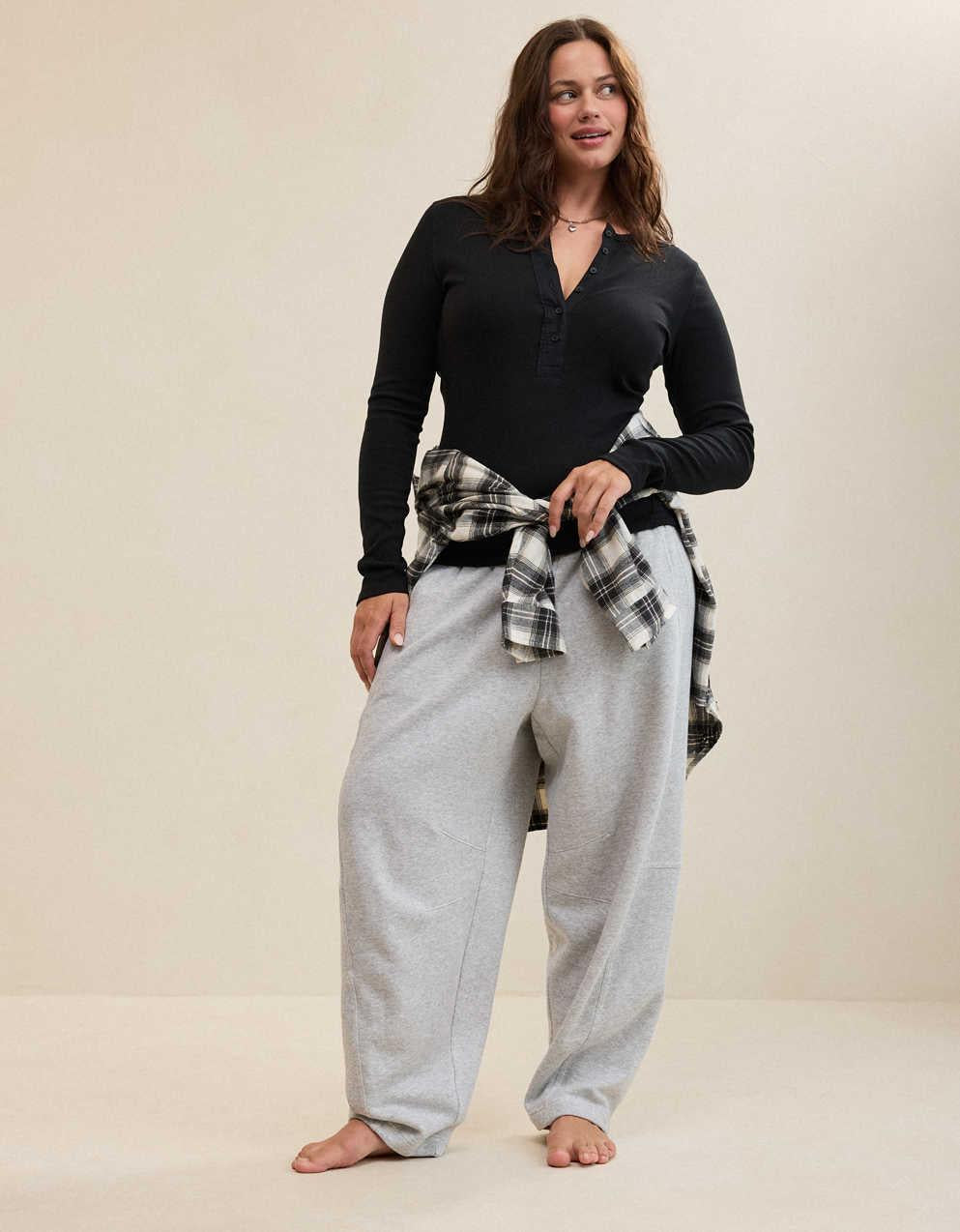 Aerie Essential Henley Layering T-Shirt