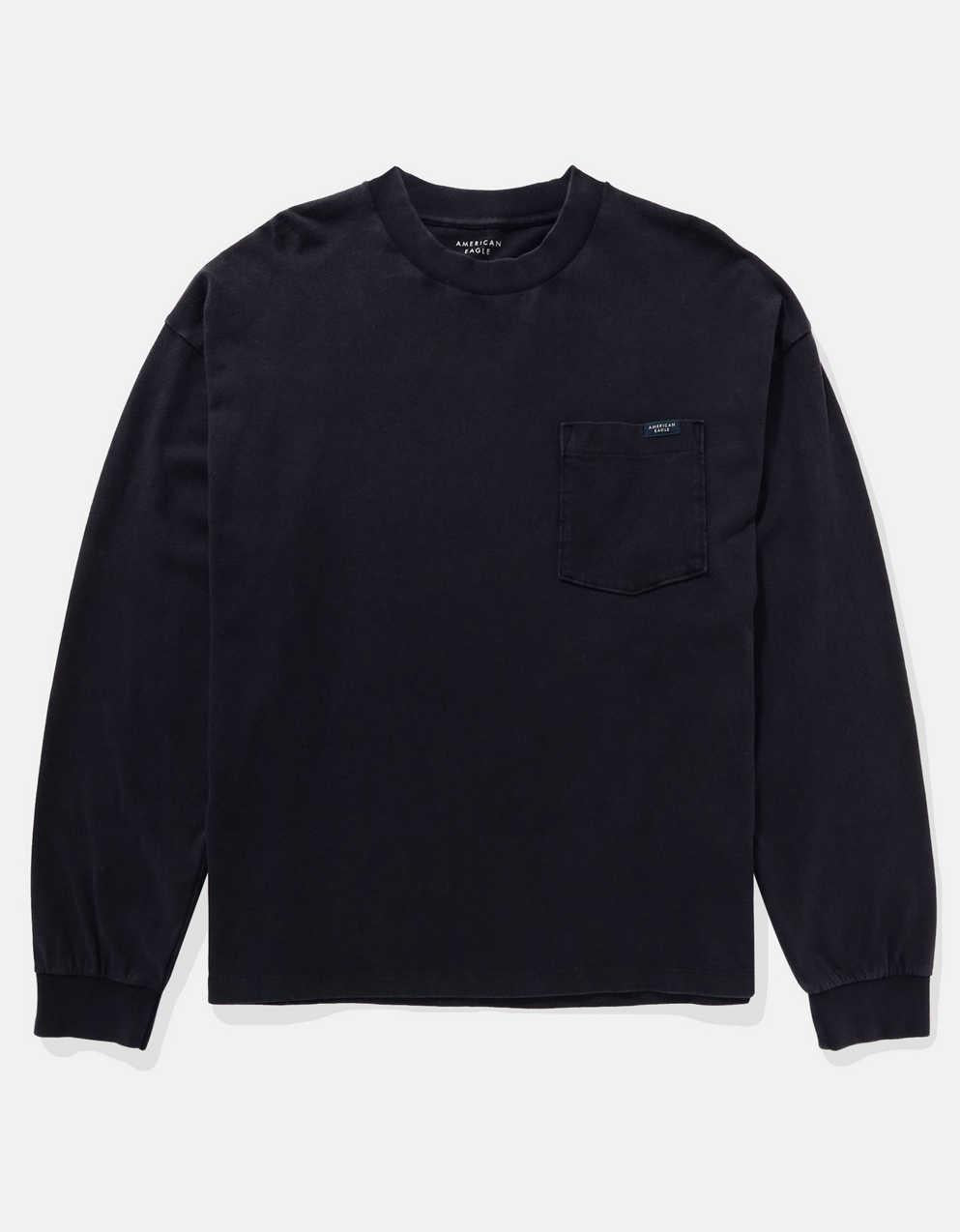 AE Oversized Long-Sleeve Heavyweight Pocket T-Shirt