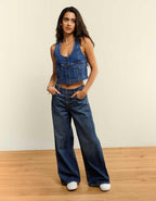 AE Scoop Neck Denim Vest