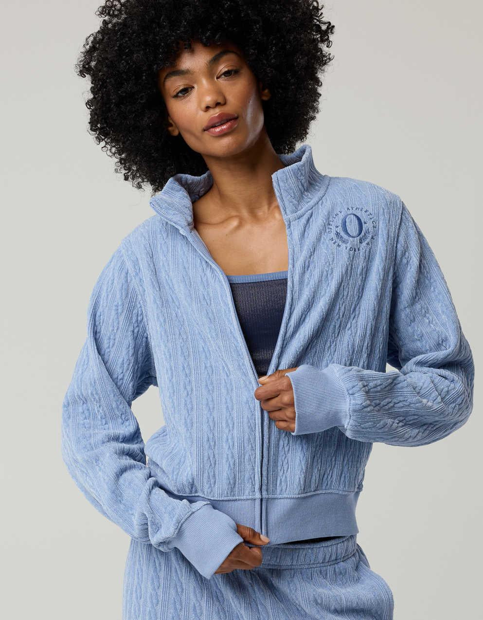OFFLINE By Aerie Cable Lounge Full Zip