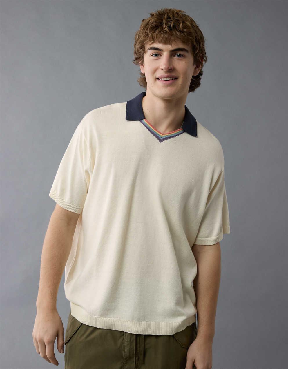 AE Pride Weekend Sweater Polo Shirt