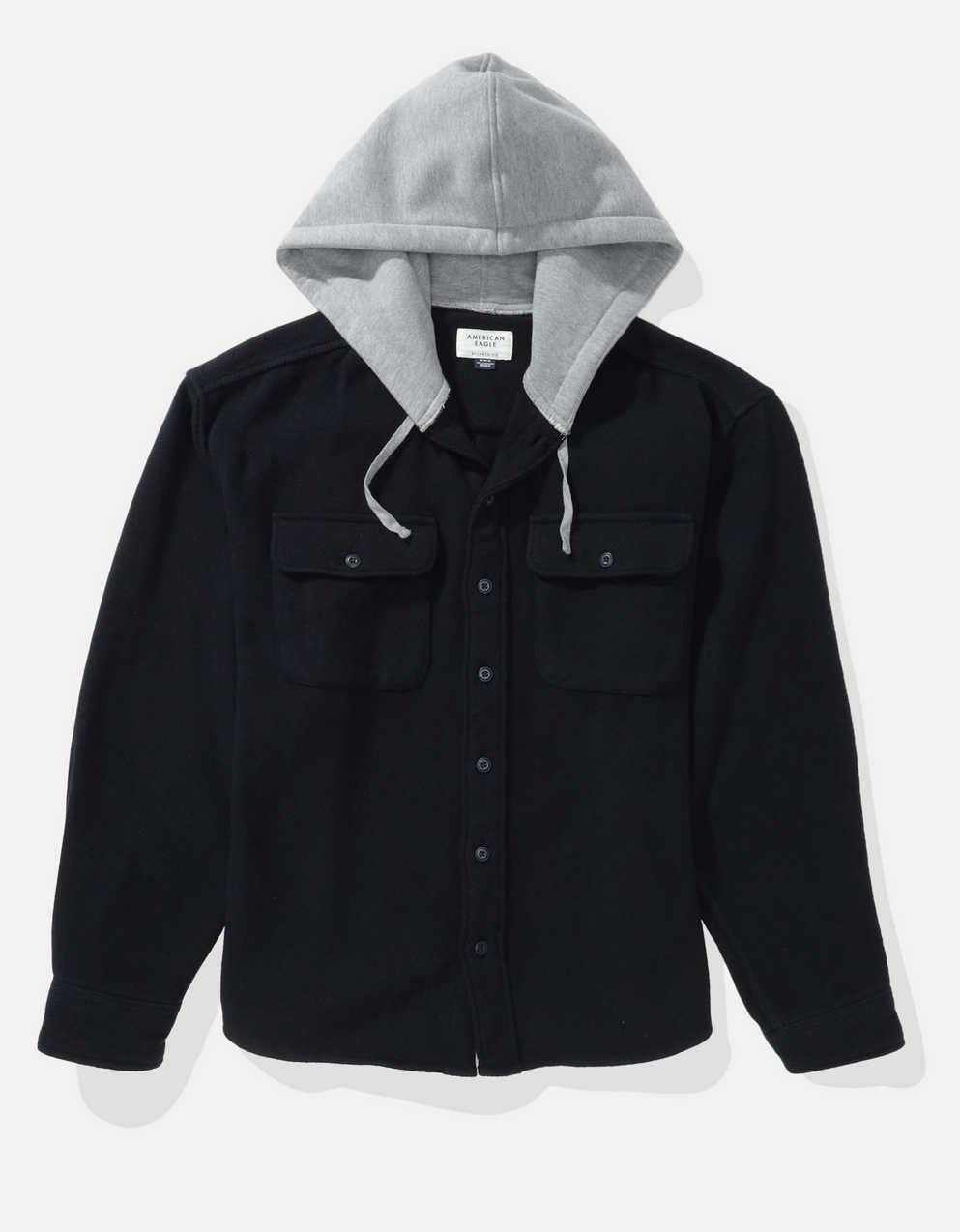 AE Relaxed Fit Hooded Flannel