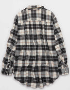 Aerie Anytime Fave Flannel Oversized Shirt