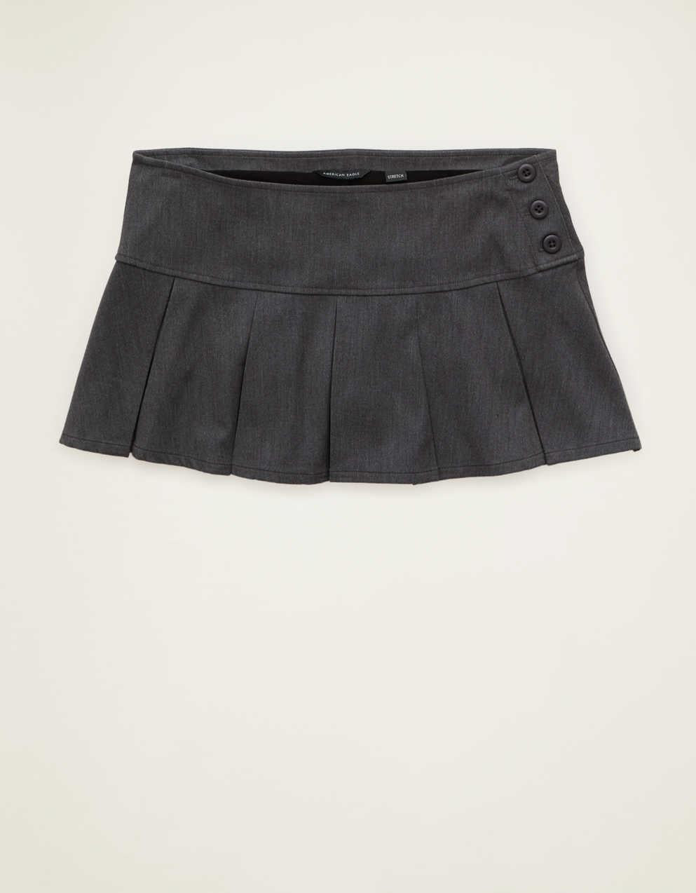 AE Super Low-Rise Pleated Micro Skirt