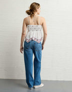 AE Handkerchief Hem Smocked Babydoll Tube Top