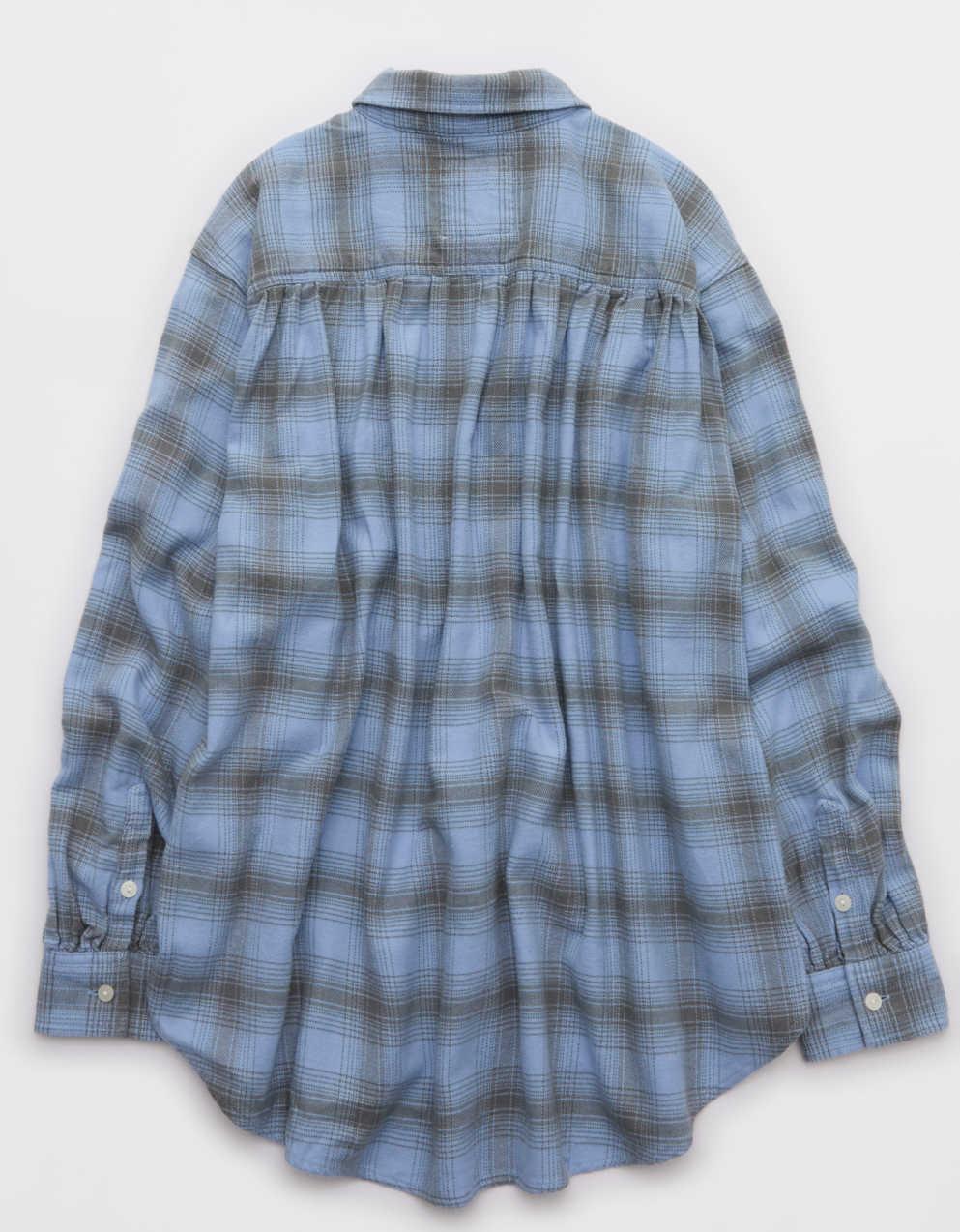 Aerie Anytime Fave Flannel Oversized Shirt
