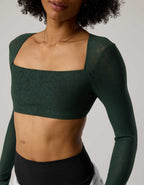 OFFLINE By Aerie Real Me Lace Long Sleeve Bra Top