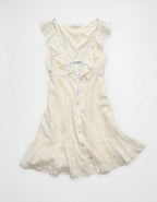 AE Tie-Front Lace Inset Mini Dress