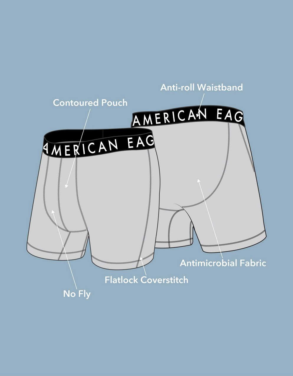 AEO Men's Planes 6" Flex Boxer Brief