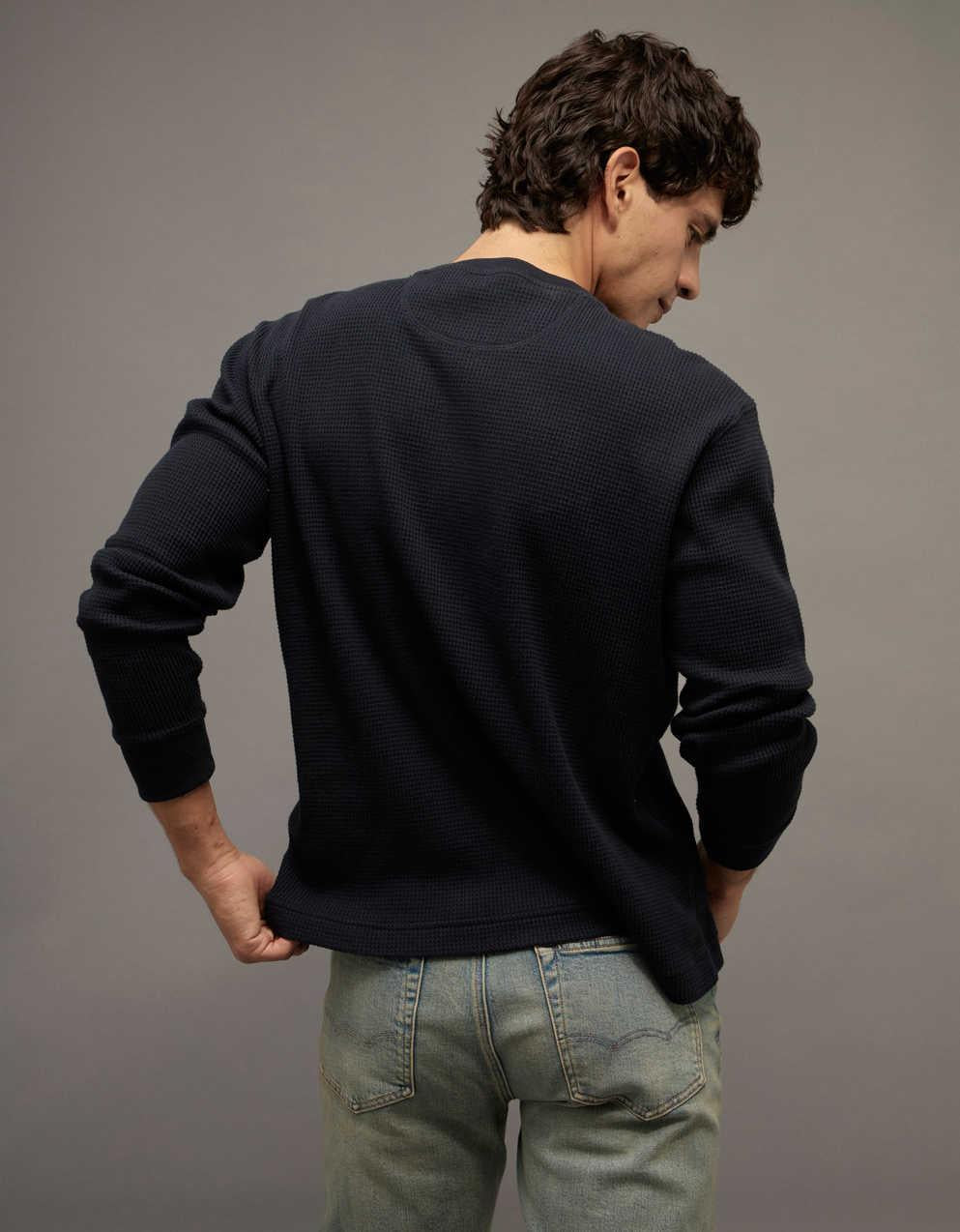 AE Long-Sleeve Thermal Henley T-Shirt