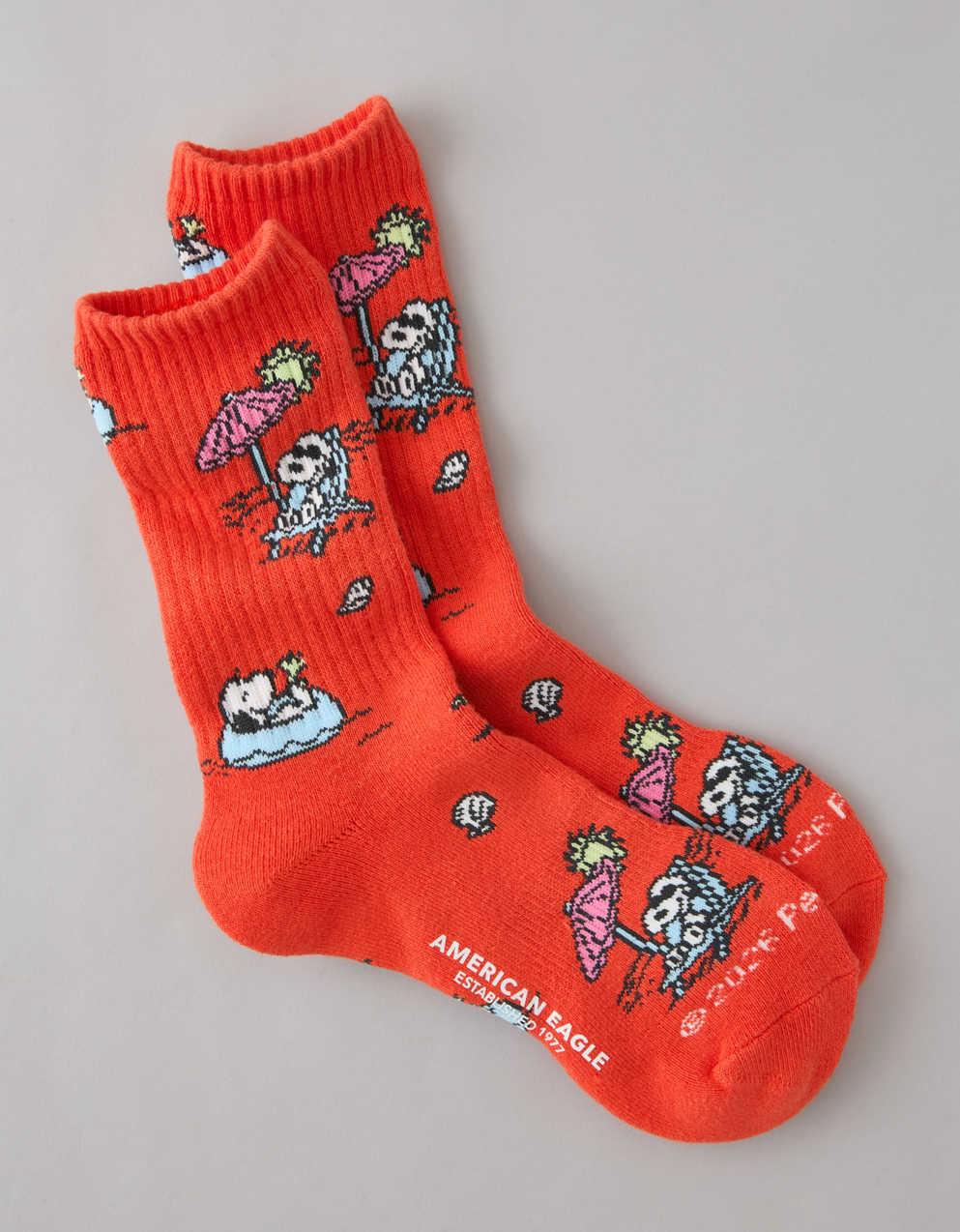 AE Snoopy Beach Crew Socks