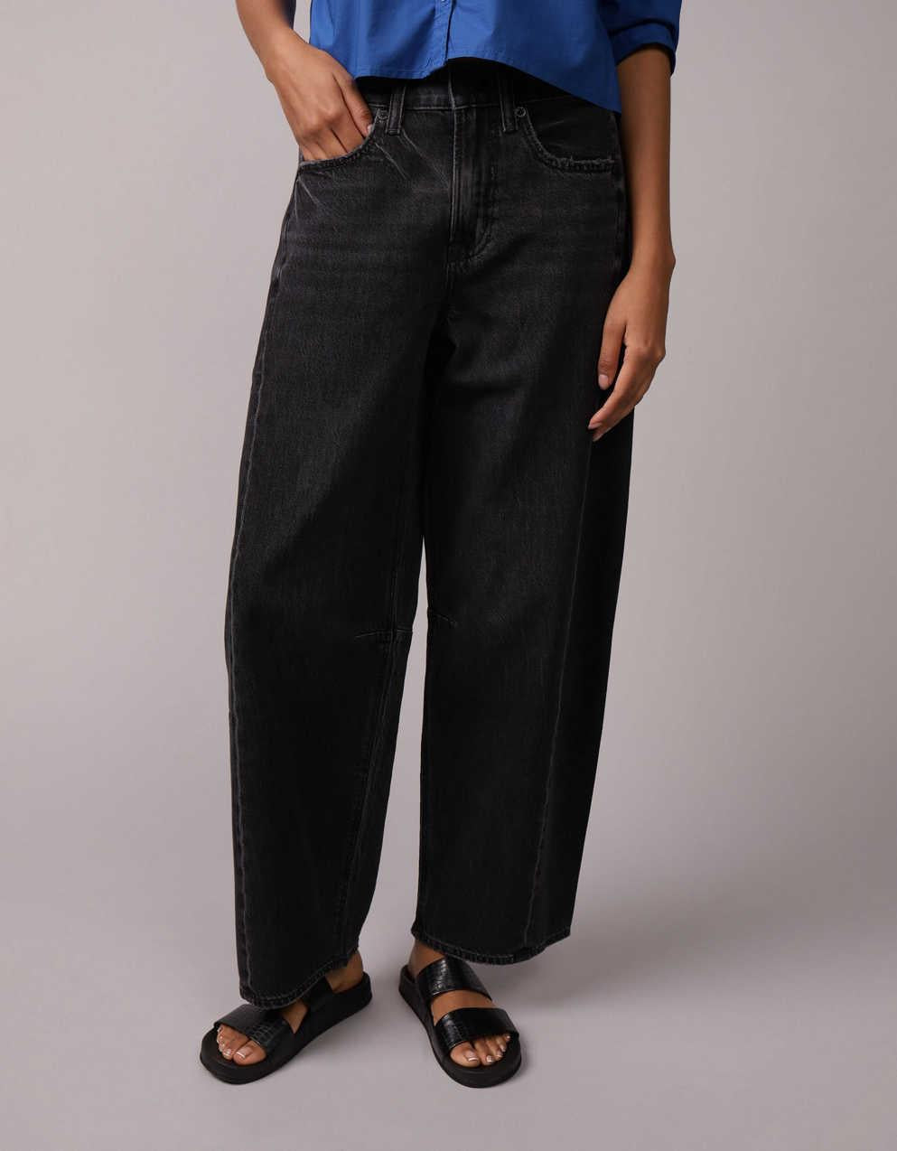 AE Dreamy Drape Barrel Jean