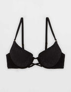 Show Off Vintage Lace Plunge Push Up Bra