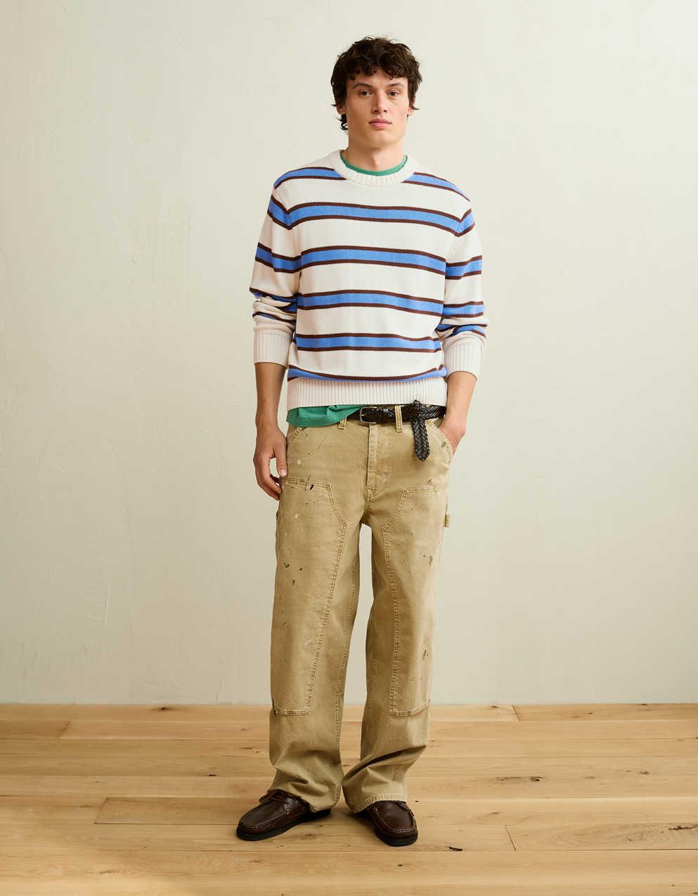 AE Striped Crew Neck Sweater