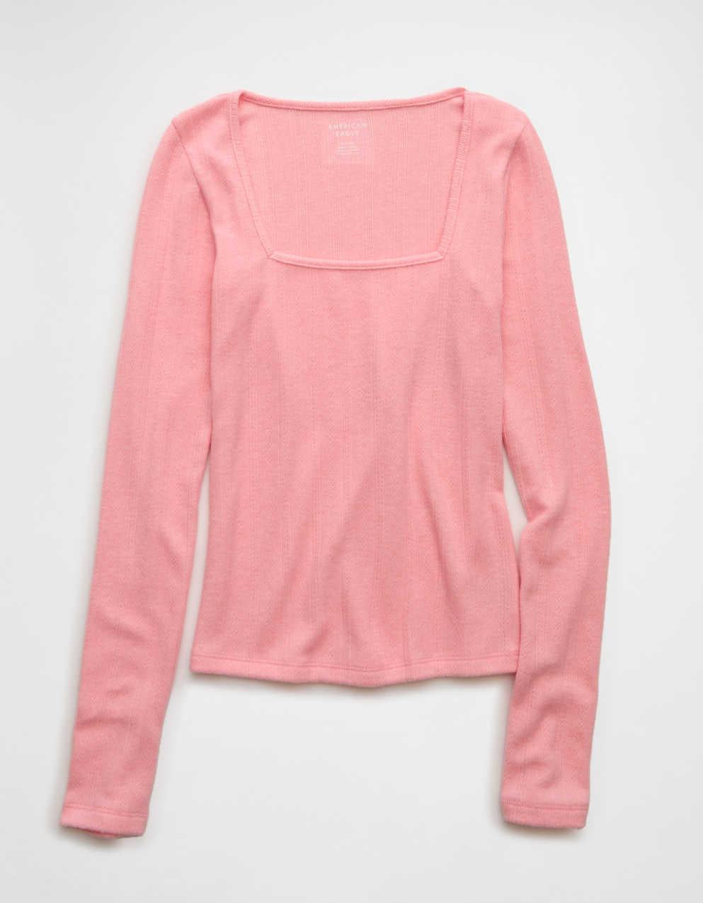 AE Long Sleeve Square Neck T-Shirt