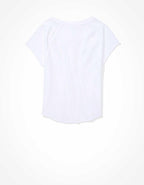 AE Cropped Henley Hey Baby Tee