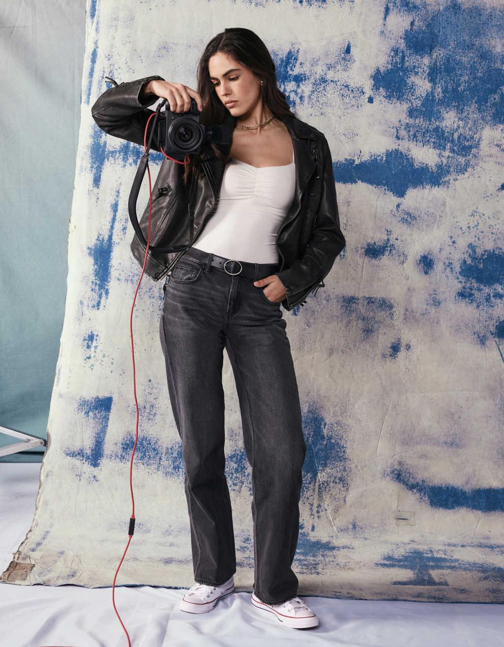 AE Embellished Strigid High-Waisted Stovepipe Jean