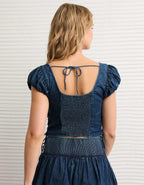 AE Side-Tie Lace-Up Blouse