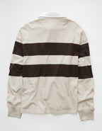 AE Long Sleeve Boxy Rugby Polo Shirt