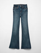 AE Super High-Waisted Embroidered Flare Jean