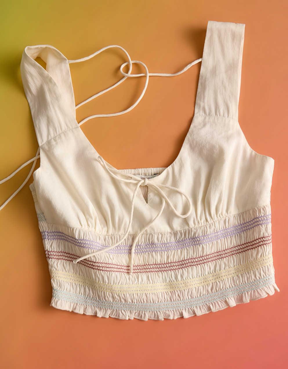AE Pride Smocked Crop Top