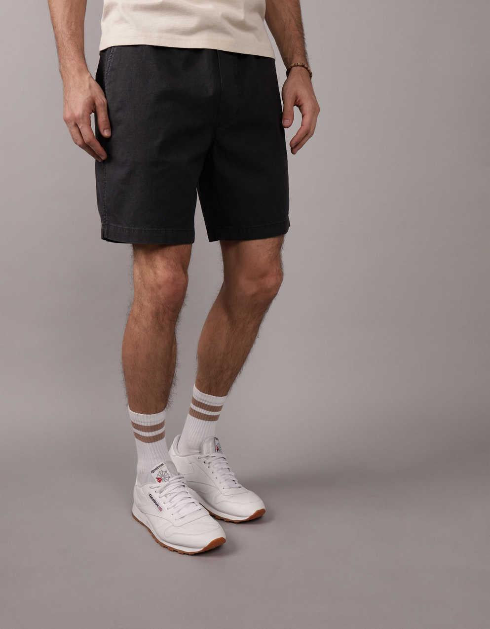 AE 8" Flex Lived-In Linen-Blend Trekker Short
