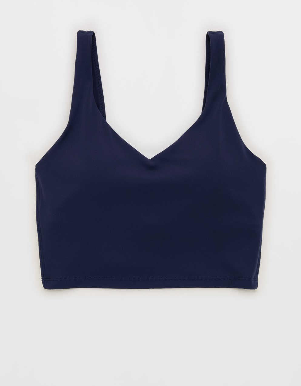 OFFLINE By Aerie Real Me Track Low Key Longline Sports Bra