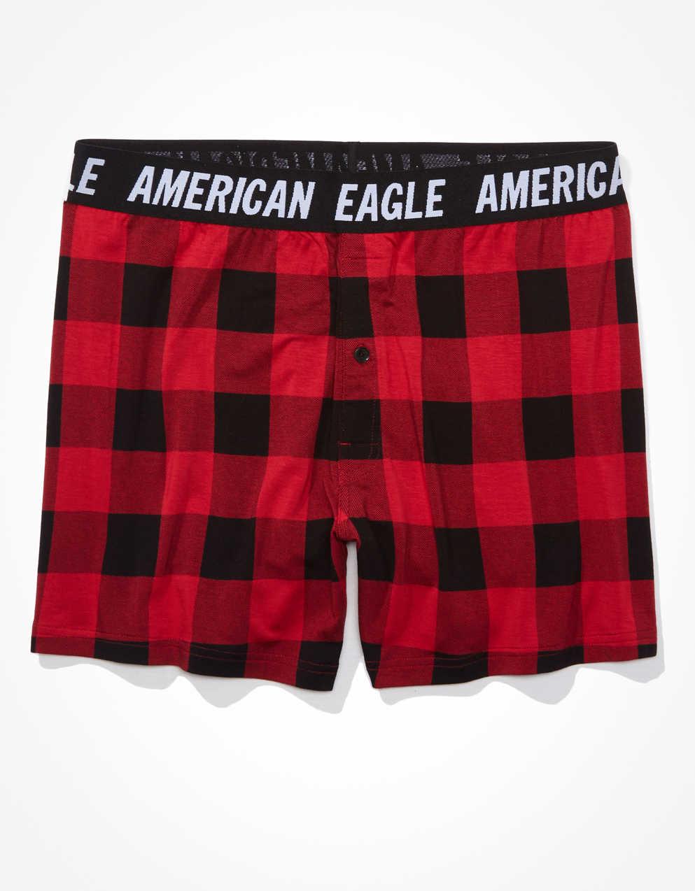 AEO Plaid Ultra Soft Boxer Short