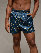 AEO Men's Olives Satin Pocket Boxer Short