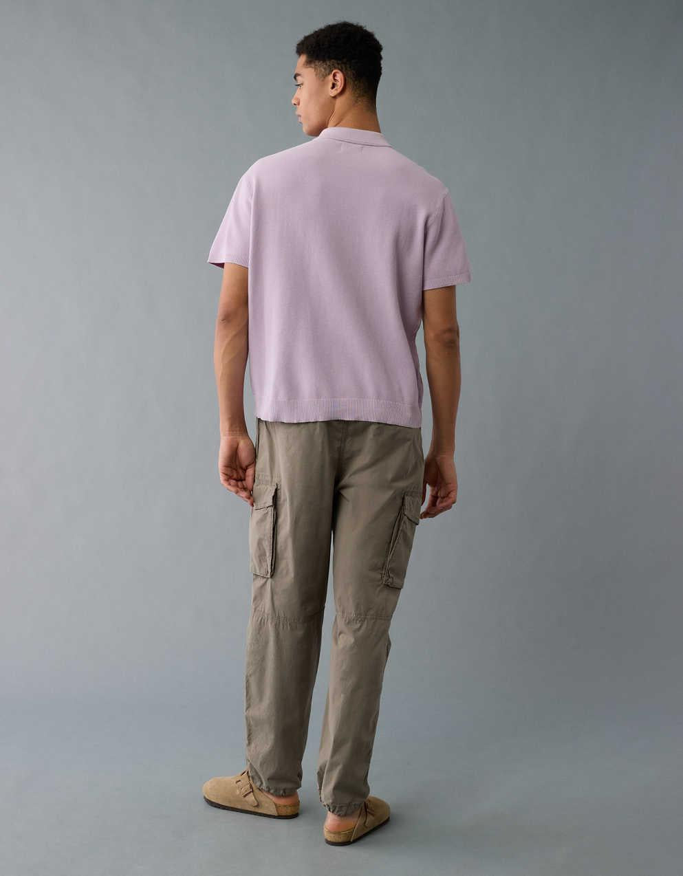 AE Weekend Washed Sweater Polo Shirt