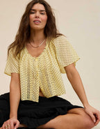 Aerie Woven Button Blouse