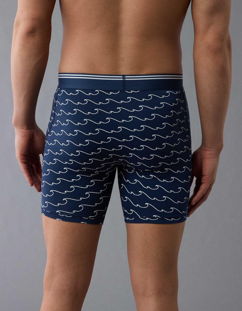 AEO Men's Wavy Stripes 6" Ultra Soft Boxer Brief