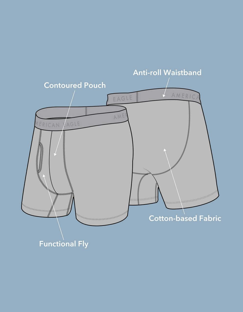 AEO Men's Food 6" Classic Cotton Boxer Brief