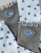 AE Fruit Ruffled Cropped Crew Socks 2-Pack