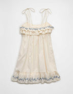 AE Ruffle Tie-Strap Mini Dress