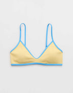 Aerie Skinny Strap Voop Ribbed Bikini Top