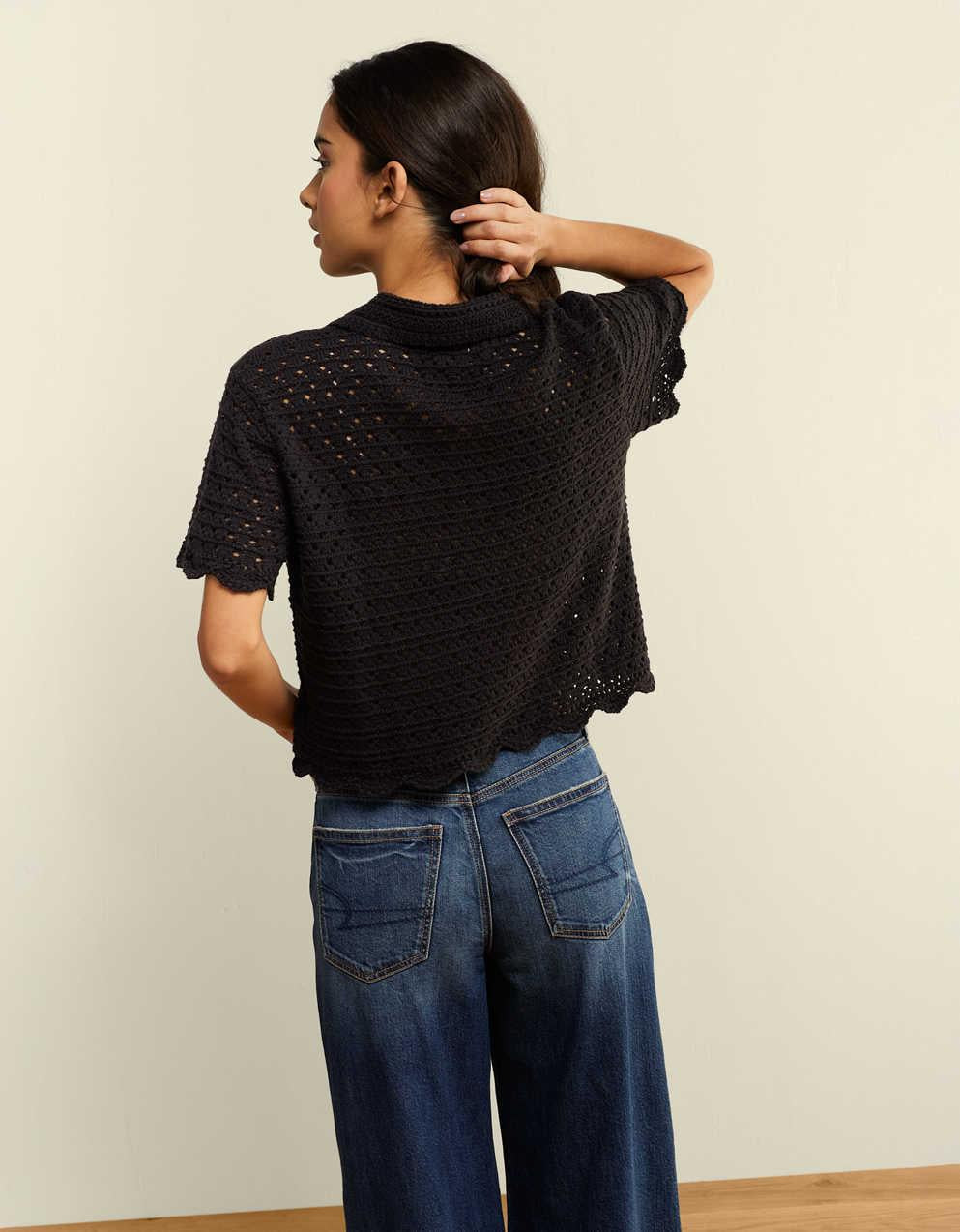 AE Button-Up Sweater Polo