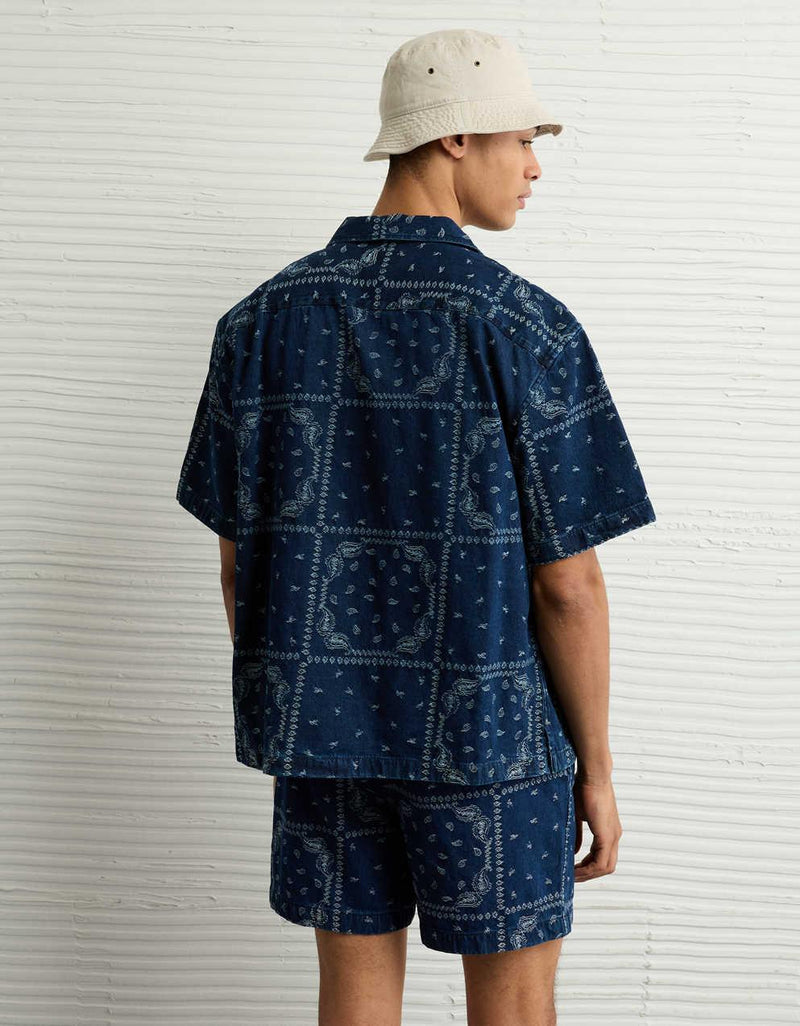 AE Poolside Printed Button-Up Shirt