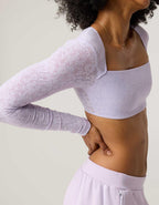 OFFLINE By Aerie Real Me Lace Long Sleeve Bra Top