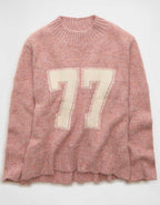AE Oversized Faux Mohair Wide Cuff Sweater