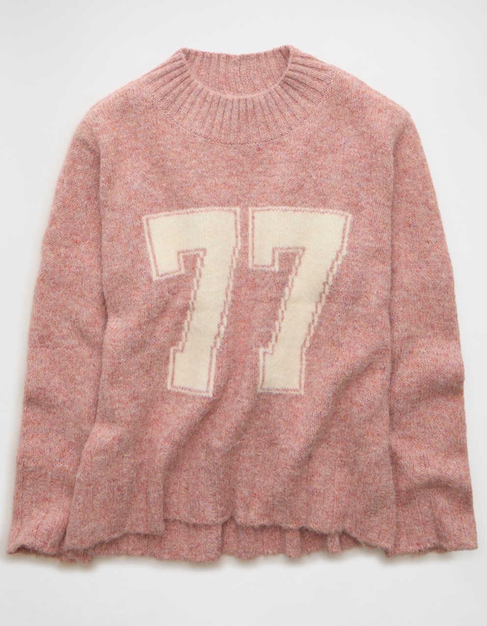 AE Oversized Faux Mohair Wide Cuff Sweater