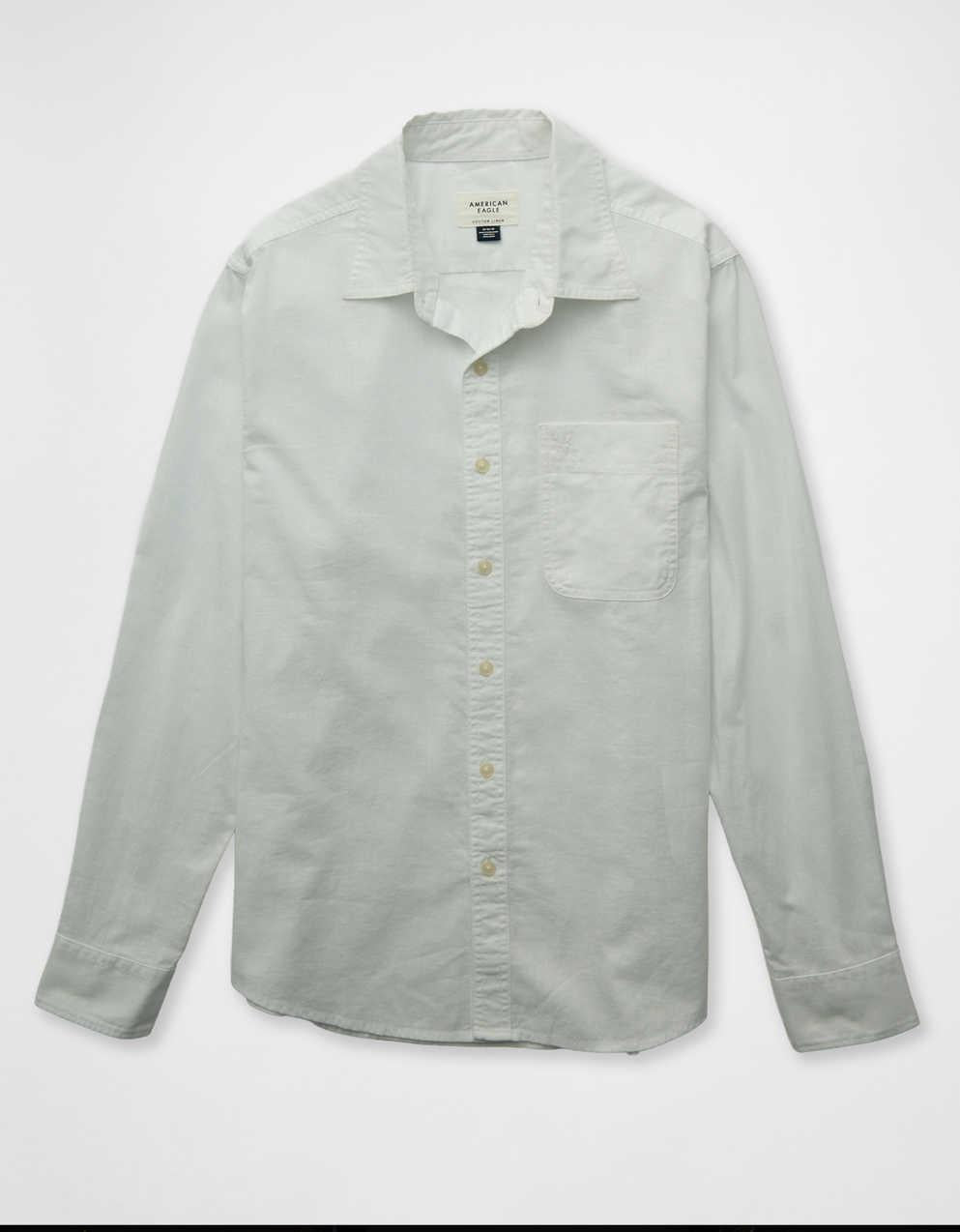 AE Everyday Button-Up Linen Shirt