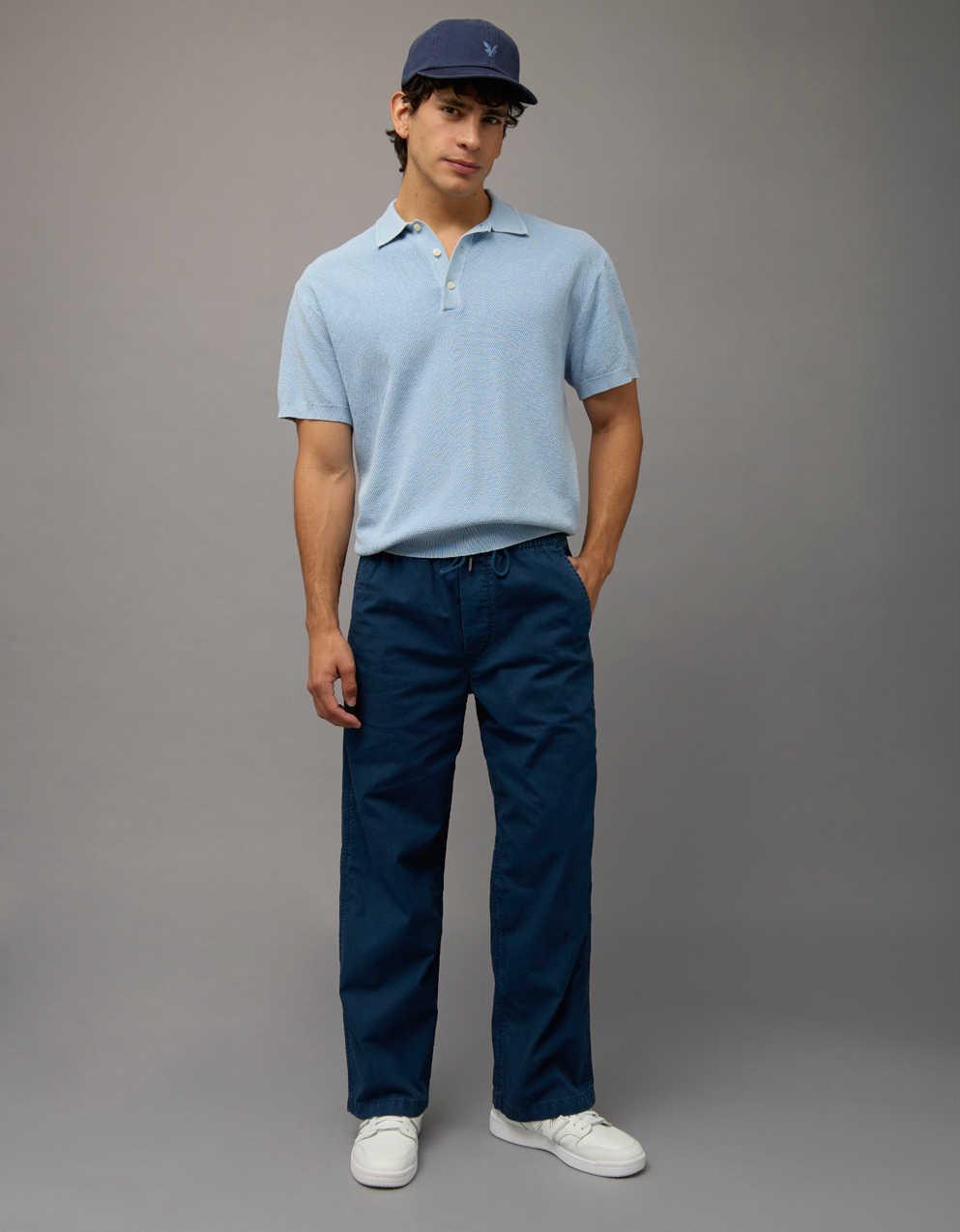 AE Garment-Washed Sweater Polo