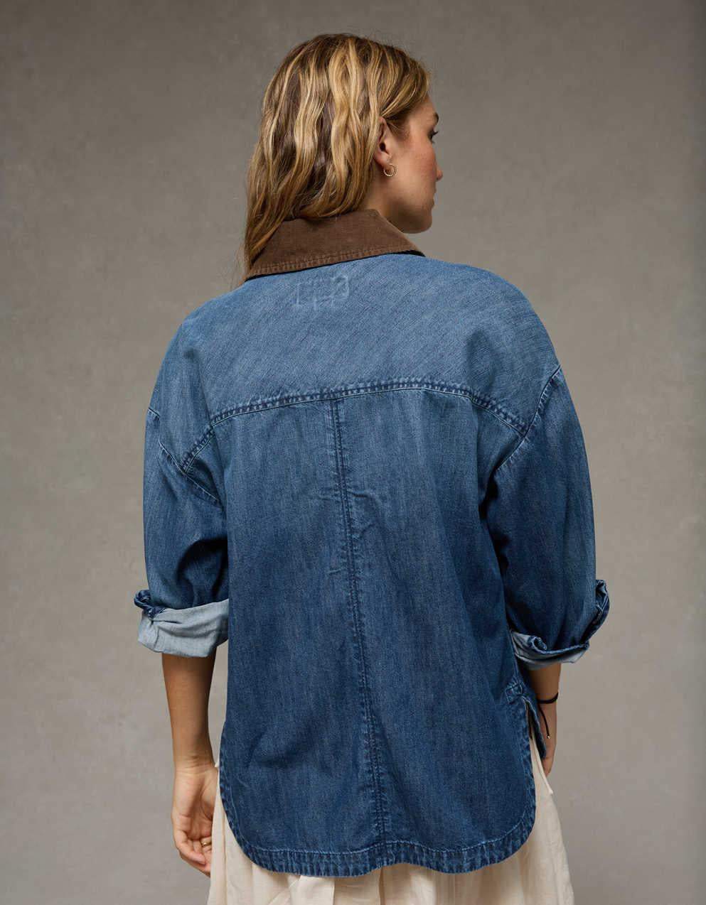 AE Lightweight Denim Shacket