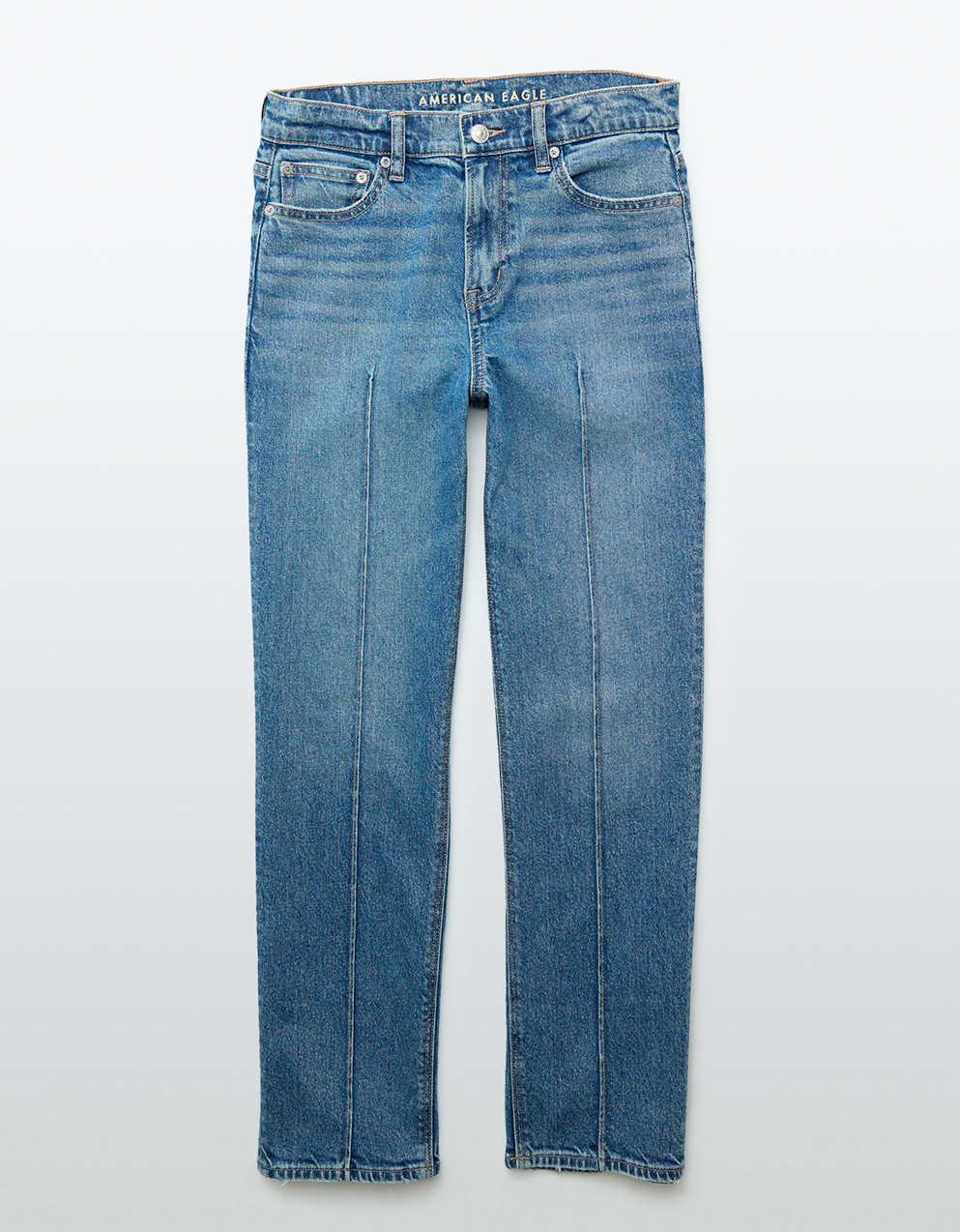 AE Stretch Super High-Waisted Ankle Straight Jean