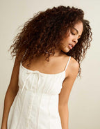 AE Button-Up Lace Insert Mini Dress
