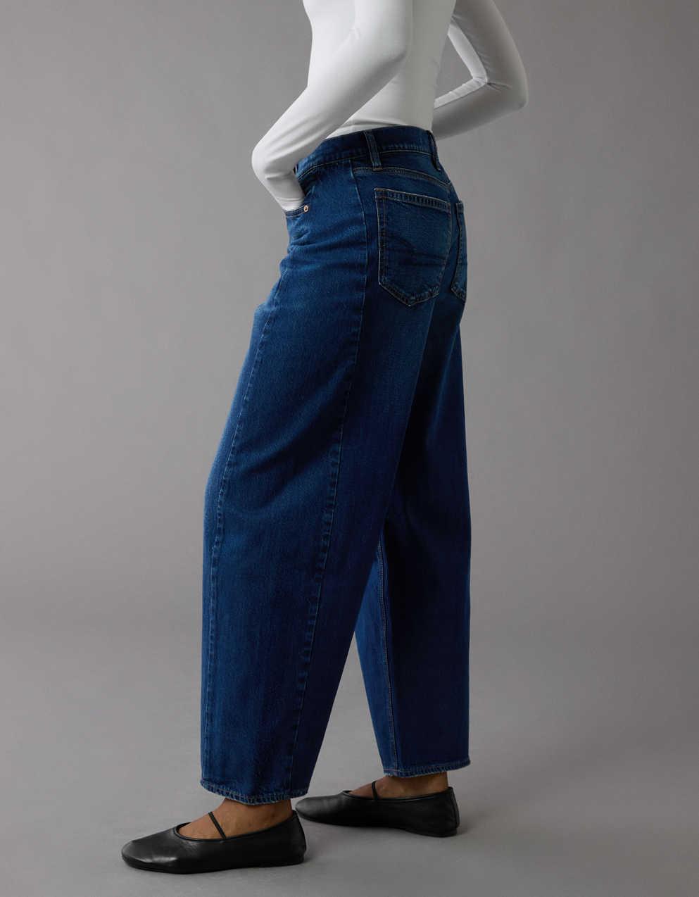 AE Dreamy Drape Strigid Barrel Jean