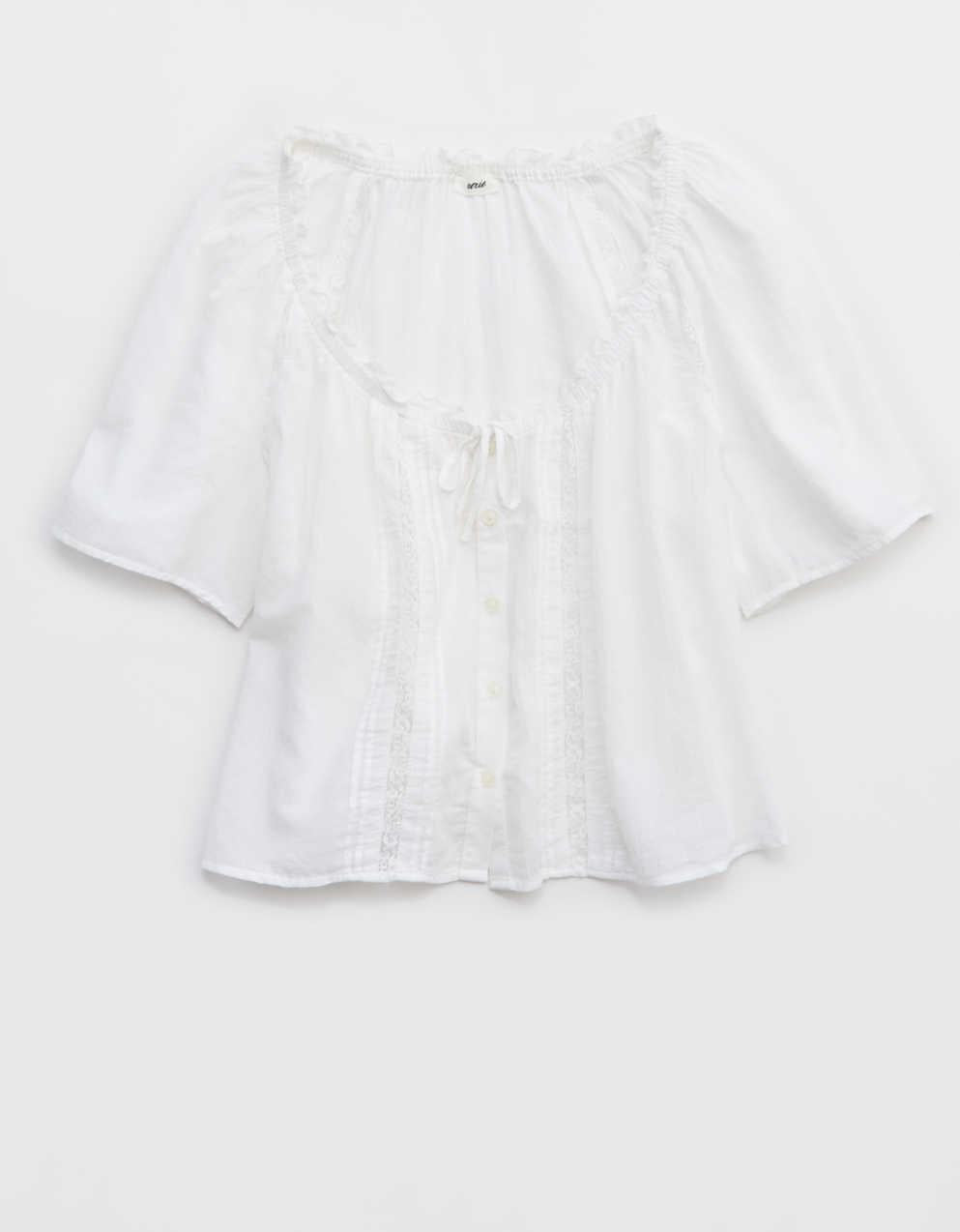 Aerie Woven Button Blouse