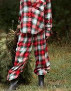 Aerie Checked Out Flannel Wide Leg Pant